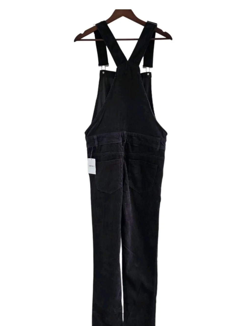 Forever 21 Black Corduroy Overalls Pockets Mens Size XS NEW NWT